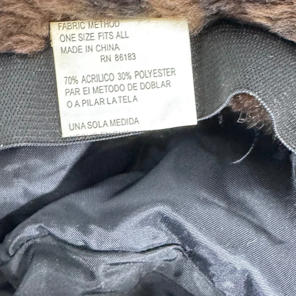 Vintage Brown Faux‎ Fur Hat